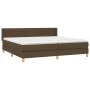 Boxspringbett mit dunkelbrauner Stoffmatratze 200x200 cm von , Betten und Lattenroste - Ref: Foro24-3130380, Preis: 597,76 €,...