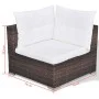 Gartenmöbel-Set 10-teilig und braune synthetische Rattankissen von vidaXL, Gartensets - Ref: Foro24-41875, Preis: 1,00 €, Rab...