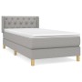 Box spring bed with light gray fabric mattress 80x200 cm by , Beds and slatted bases - Ref: Foro24-3130465, Price: 292,80 €, ...