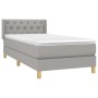 Box spring bed with light gray fabric mattress 80x200 cm by , Beds and slatted bases - Ref: Foro24-3130465, Price: 292,80 €, ...