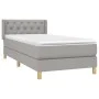 Box spring bed with light gray fabric mattress 80x200 cm by , Beds and slatted bases - Ref: Foro24-3130465, Price: 286,36 €, ...