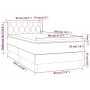 Box spring bed with light gray fabric mattress 80x200 cm by , Beds and slatted bases - Ref: Foro24-3130465, Price: 286,36 €, ...