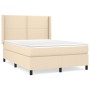 Boxspringbett mit cremefarbener Stoffmatratze 140x190 cm von , Betten und Lattenroste - Ref: Foro24-3131350, Preis: 464,18 €,...