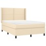 Boxspringbett mit cremefarbener Stoffmatratze 140x190 cm von , Betten und Lattenroste - Ref: Foro24-3131350, Preis: 464,18 €,...