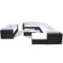 Set muebles de jardín 10 piezas y cojines ratán sintético negro de vidaXL, Conjuntos de jardín - Ref: Foro24-41876, Precio: 1...