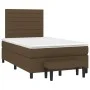 Box spring bed with dark brown fabric mattress 120x200 cm by , Beds and slatted bases - Ref: Foro24-3136664, Price: 449,66 €,...