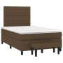 Cama box spring con colchón tela marrón oscuro 120x200 cm de , Camas y somieres - Ref: Foro24-3136664, Precio: 456,35 €, Desc...