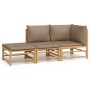 3-piece bamboo garden furniture set with taupe gray cushions by , Garden sets - Ref: Foro24-3155140, Price: 350,57 €, Discoun...