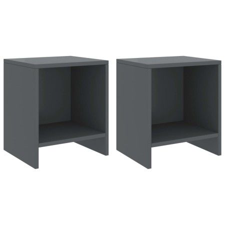 Nachttische 2 Stück dunkelgraues Kiefernholz 35x30x40 cm von vidaXL, Nachttische - Ref: Foro24-322244, Preis: 51,90 €, Rabatt: %