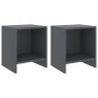 Nachttische 2 Stück dunkelgraues Kiefernholz 35x30x40 cm von vidaXL, Nachttische - Ref: Foro24-322244, Preis: 51,90 €, Rabatt: %