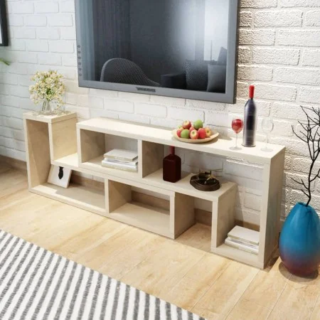 Mueble para TV en forma de L color roble de vidaXL, Muebles TV - Ref: Foro24-243065, Precio: 115,91 €, Descuento: %