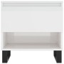 Mesa de centro madera de ingeniería blanco brillo 50x46x50 cm