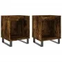 Nachttische 2 Stück, Holzwerkstoff, geräucherte Eiche, 40 x 35 x 50 cm von , Nachttische - Ref: Foro24-830743, Preis: 46,66 €...
