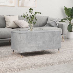 Concrete gray plywood coffee table 90x44.5x45 cm by , Coffee table - Ref: Foro24-830968, Price: 67,83 €, Discount: %
