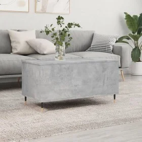Mesa de centro madera contrachapada gris hormigón 90x44,5x45 cm de , Mesas de centro - Ref: Foro24-830968, Precio: 67,40 €, D...