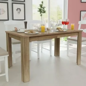 Oak dining table 140x80x75 cm by vidaXL, Kitchen and dining tables - Ref: Foro24-243055, Price: 121,36 €, Discount: %