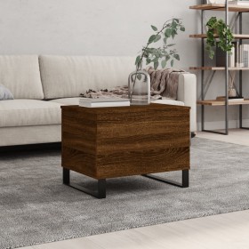 Mesa de centro madera contrachapada roble marrón 60x44,5x45 cm