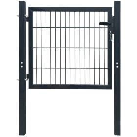 Anthrazitgraues Zauntor aus Stahlmetall, 105 x 150 cm von vidaXL, Gartentore - Ref: Foro24-142026, Preis: 166,69 €, Rabatt: %