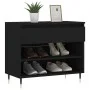 Mueble zapatero madera contrachapada negro 70x36x60 cm de , Zapateros y organizadores de calzado - Ref: Foro24-831429, Precio...