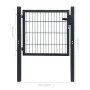 Anthracite gray steel metal fence gate 105x150 cm by vidaXL, garden gates - Ref: Foro24-142026, Price: 163,20 €, Discount: %