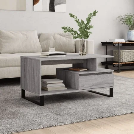 Sonoma-Couchtisch aus grauem Sperrholz, 90 x 49 x 45 cm von , Couchtisch - Ref: Foro24-831034, Preis: 65,28 €, Rabatt: %
