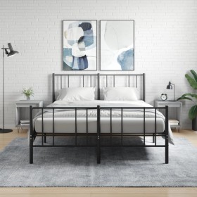 Bedside table 2 pcs Sonoma gray engineered wood 40x35x50 cm by , Nightstands - Ref: Foro24-830729, Price: 53,89 €, Discount: %