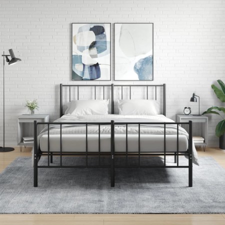 Mesita de noche 2 uds madera ingeniería gris Sonoma 40x35x50 cm de , Mesitas de noche - Ref: Foro24-830729, Precio: 53,83 €