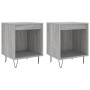 Mesita de noche 2 uds madera ingeniería gris Sonoma 40x35x50 cm de , Mesitas de noche - Ref: Foro24-830729, Precio: 53,83 €
