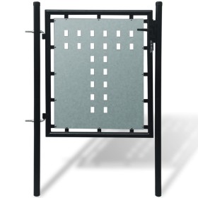 Black garden fence gate 100x150 cm by vidaXL, garden gates - Ref: Foro24-141685, Price: 136,20 €, Discount: %