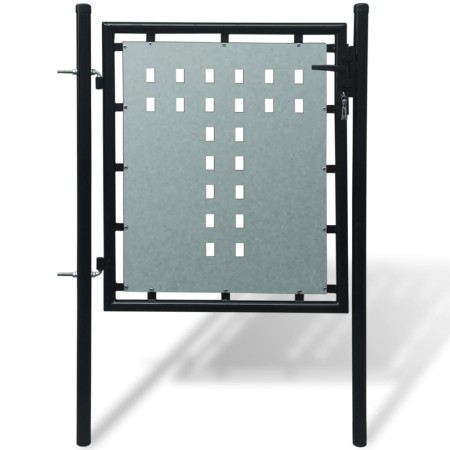 Puerta de valla de jardín negra 100x150 cm de vidaXL, Puertas de jardín - Ref: Foro24-141685, Precio: 136,20 €, Descuento: %