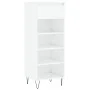 Glossy white plywood shoe cabinet 40x36x105 cm by , Shoe racks and shoe organizers - Ref: Foro24-831462, Price: 59,74 €, Disc...