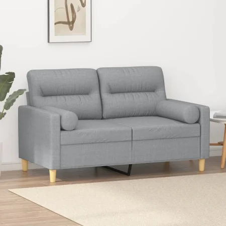 2-seater sofa with light gray fabric cushions 120 cm by , Sofas - Ref: Foro24-3200813, Price: 219,82 €, Discount: %