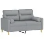 2-seater sofa with light gray fabric cushions 120 cm by , Sofas - Ref: Foro24-3200813, Price: 219,82 €, Discount: %