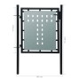 Puerta de valla de jardín negra 100x150 cm de vidaXL, Puertas de jardín - Ref: Foro24-141685, Precio: 136,20 €, Descuento: %