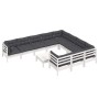 Gartenmöbel 11-teilig und Kissen aus weißem Kiefernholz von , Gartensets - Ref: Foro24-3097002, Preis: 945,34 €, Rabatt: %