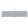Toldo Lateral Retráctil 160x600 cm Gris de vidaXL, Sombrillas - Ref: Foro24-42180, Precio: 123,83 €, Descuento: %