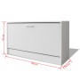 Weiße Schuhbank 80x24x45 cm von vidaXL, Schuhregale und Schuhorganisatoren - Ref: Foro24-243050, Preis: 63,04 €, Rabatt: %