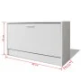 White shoe bench 80x24x45 cm by vidaXL, Shoe racks and shoe organizers - Ref: Foro24-243050, Price: 58,77 €, Discount: %