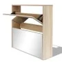 Mueble zapatero 2 compartimentos espejo color roble 63x17x67cm by vidaXL, Shoe racks and shoe organizers - Ref: Foro24-243045...
