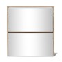 Mueble zapatero 2 compartimentos espejo color roble 63x17x67cm by vidaXL, Shoe racks and shoe organizers - Ref: Foro24-243045...