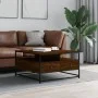 Brown oak engineered wood coffee table 80x80x45 cm by , Coffee table - Ref: Foro24-835293, Price: 86,44 €, Discount: %