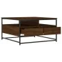 Brown oak engineered wood coffee table 80x80x45 cm by , Coffee table - Ref: Foro24-835293, Price: 86,44 €, Discount: %