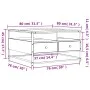 Brown oak engineered wood coffee table 80x80x45 cm by , Coffee table - Ref: Foro24-835293, Price: 86,44 €, Discount: %