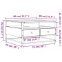 Couchtisch aus braunem Eichenholzwerkstoff, 80 x 80 x 45 cm von , Couchtisch - Ref: Foro24-835293, Preis: 90,47 €, Rabatt: %