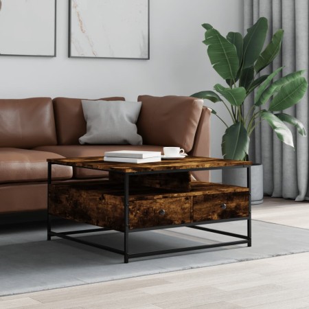 Couchtisch aus geräuchertem Eichenholzwerkstoff, 80 x 80 x 45 cm von , Couchtisch - Ref: Foro24-835291, Preis: 84,13 €, Rabat...