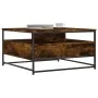Mesa de centro madera de ingeniería roble ahumado 80x80x45 cm de , Mesas de centro - Ref: Foro24-835291, Precio: 84,13 €, Des...
