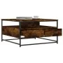 Mesa de centro madera de ingeniería roble ahumado 80x80x45 cm de , Mesas de centro - Ref: Foro24-835291, Precio: 84,13 €, Des...