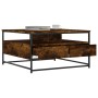 Smoked oak engineered wood coffee table 80x80x45 cm by , Coffee table - Ref: Foro24-835291, Price: 84,13 €, Discount: %