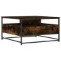 Smoked oak engineered wood coffee table 80x80x45 cm by , Coffee table - Ref: Foro24-835291, Price: 83,02 €, Discount: %