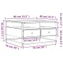 Smoked oak engineered wood coffee table 80x80x45 cm by , Coffee table - Ref: Foro24-835291, Price: 83,02 €, Discount: %